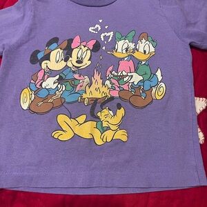 Vintage Disney Kids 4t Purple Minnie Campfire single stitch T-Shirt